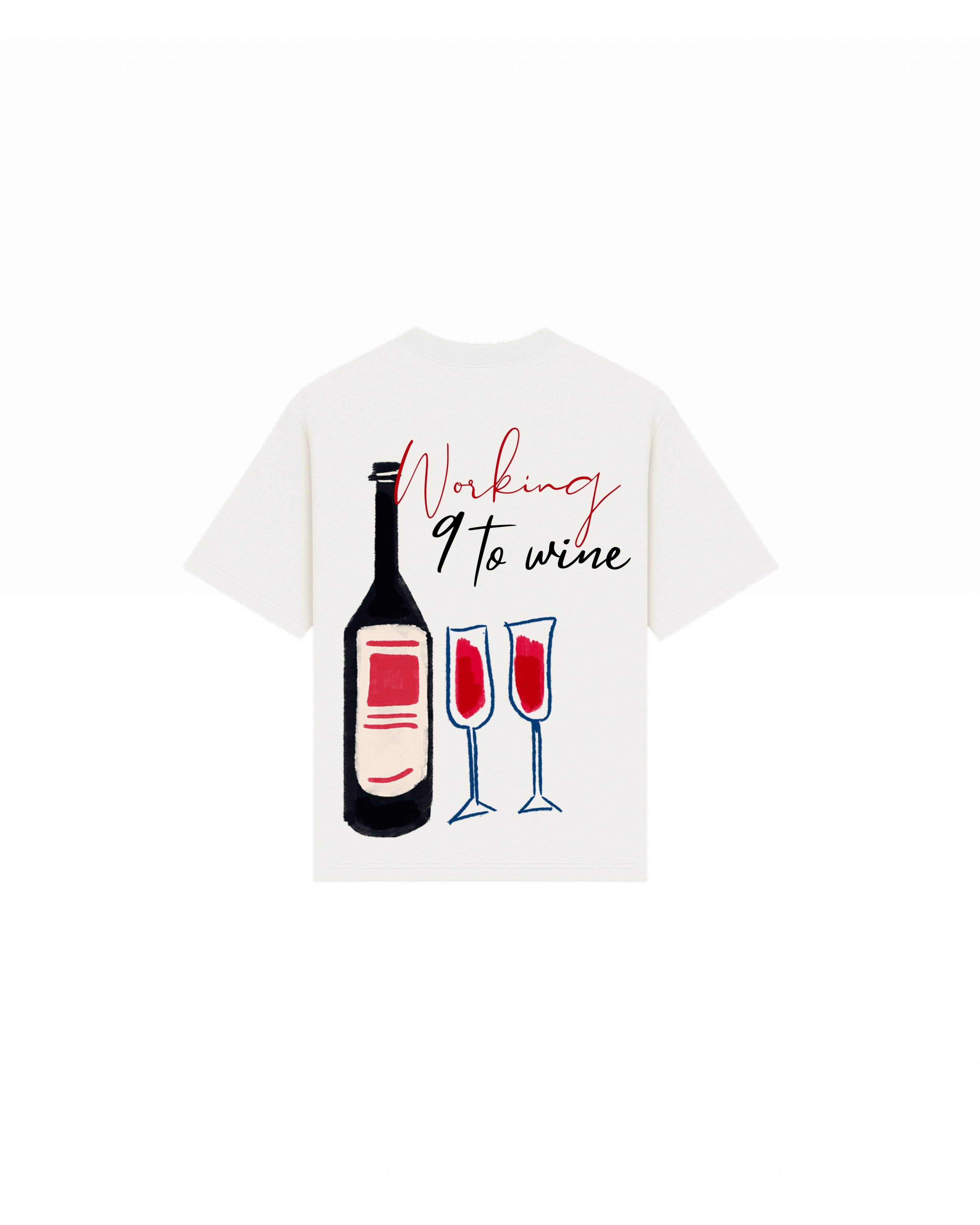 Tricou “Working 9 to wine”