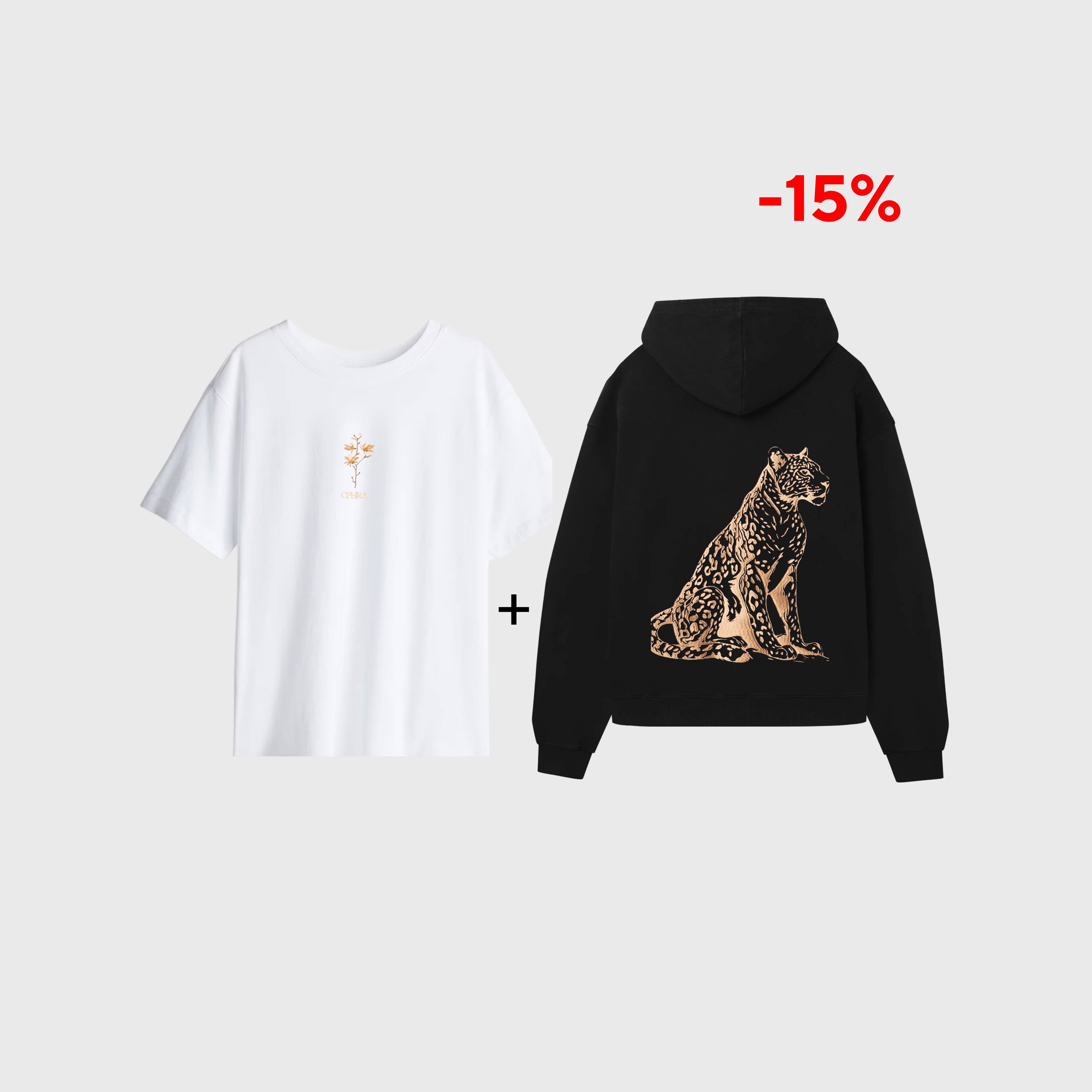 Tricou Magnolia și Hanorac Leopard
